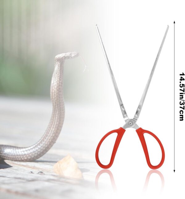 lasuroa Reptile Feeding Tongs, 14.5in Snake Feeding Tongs Anti-Slip Corn Ball Python Accessories for Terrarium Extra Long Tweezers for Snake Tortoise Lizard Frog Spider - Image 2