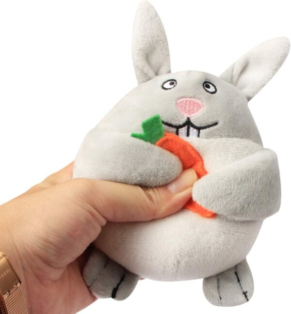 IFOYO Plush Squeak Dog Toys, Durable Interactive Hide and Seek Puzzle Dog Toys for Medium Small Dogs, Pets, Easter Dog Toy, Turnip Rabbit - Image 7
