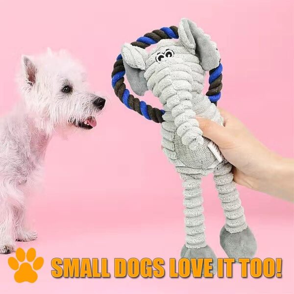 Speedy Panther Squeaky Dog Toys for Large Dogs Elephant Plush Dog Toys for Boredom Soft Dog Rope Toys for Small Medium Large Dogs - Image 7