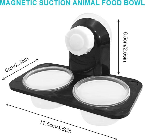 Jetisva 2pcs Reptile Water and Food Bowl Crested Gecko Feeding Ledge Plastic Suction Cup Reptile Water Dish Reptile Feeder for Lizard Chameleon Turtle Tortoise Snake Scorpion Centipede Fits Tank - Image 2