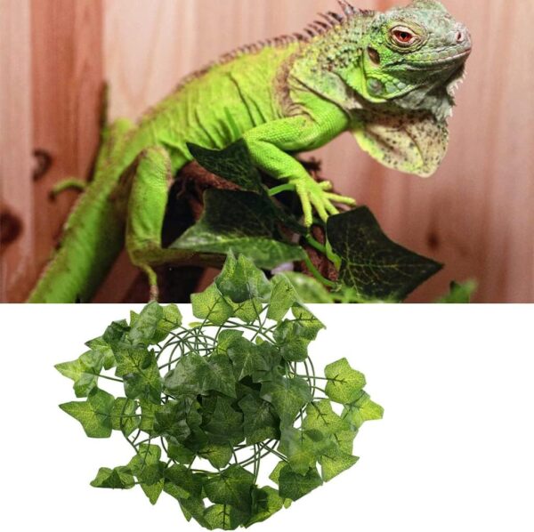 Reptile Plants Climber Vines Flexible Leaves Terrarium Jungle Habitat Decor for Snake bearded dragon accessories driftwood reptile supplies reptile heating pad reptile tank terrarium fake - Image 3