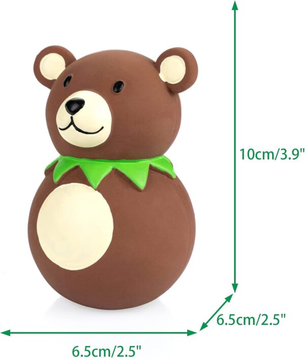 CHIWAVA 4 Pack Squeak Latex Dog Toy Funny Brown Bear Sets Pet Interactive Play for Small Dogs - Image 5