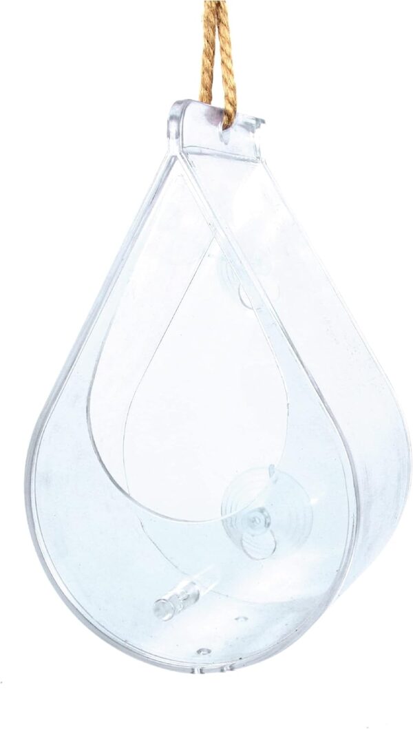 Wildlife World Dewdrop Clear Window Bird Feeder with Feeding Tray - Image 7