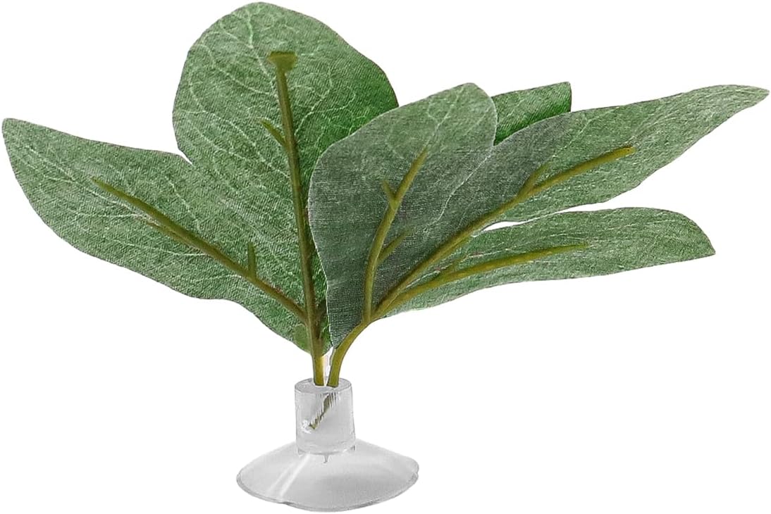 ZONADAH 5 Pcs Plastic Artificial Plant Leaf with Suction Cup Fish Tank Betta Hammock Bed Leaf Fish Tank Leaves Decorations Ornaments for Betta Aquarium Fish Tank - Image 4