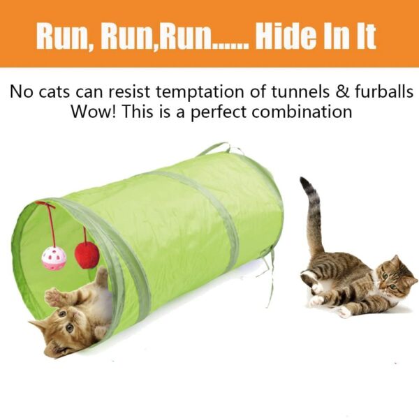 21 Pcs Cat Toys for Indoor Cats Adults, Kitten Toys for Indoor Cats, Cat Tunnel Toys, Cat Toys Set Feather Wand Ball Toy for Kitten Cats - Image 7