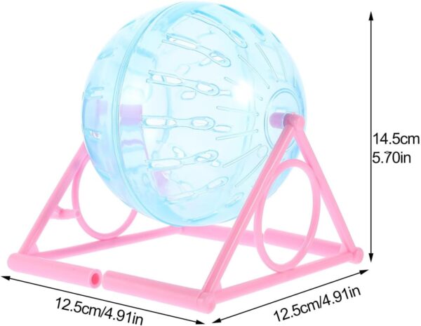 Guinea Pig Ball Dwarf Hamster Ball Hamster Ball Clear Plastic Sport Ball for Hamster Running Exercise Ball with Stand Small Pet Rodent Guinea Pig Mice Gerbil Jogging Ball Toy 12cm - Image 4