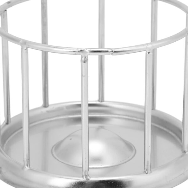 Reptile Food Dish,Reptile Food Bowl, Round Railing Shape Tortoise Dish Tortoise Food Water Dish Feeder Bowl, Stainless Steel Tray Dispenser, Water Tray Pet Supplies for Home Tortoise Pet Store(M) - Image 8