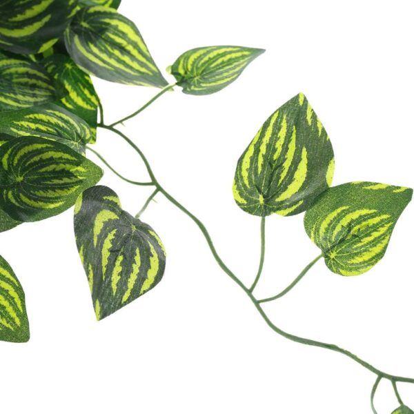 Myazs Reptile Plants Hanging Jungle Vines & Artificial Leaves Reptiles Terrarium Decorations For Lizard Snake Geckos Bearded Dragon Accessories Driftwood Reptile Supplies Reptile Heating Pad Tank - Image 2