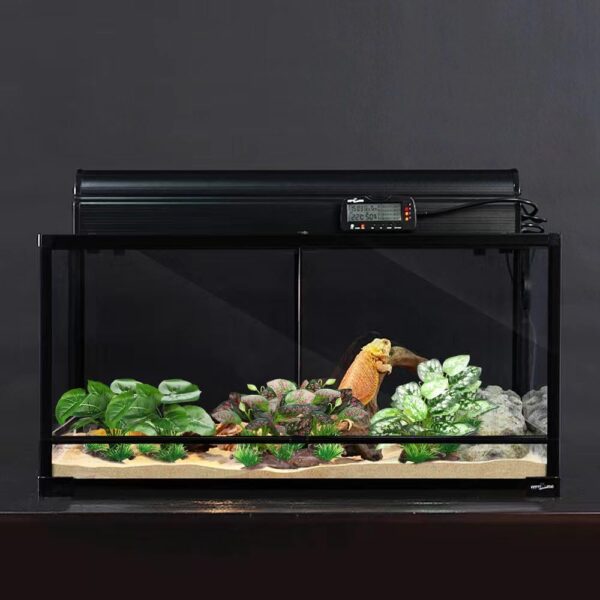 BEGONDIS 2Pcs Reptile Artificial Plants, Terrarium Plants Decorations Supplies, Aquarium Fish Tank Plant, Amphibian Habitat Hideout Tank (Red) - Image 5
