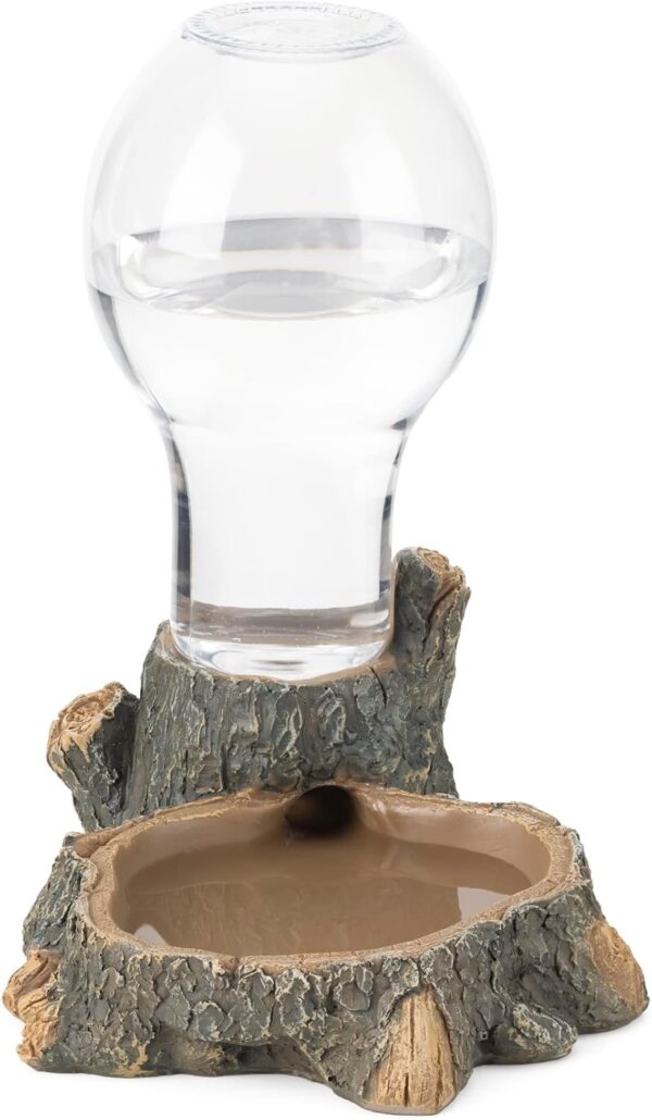 Navaris Reptile Water Dispenser - 400ml Realistic Tortoise Accessories - Large Water Bowl Dish - Bowls for Reptiles & Amphibians - Image 6
