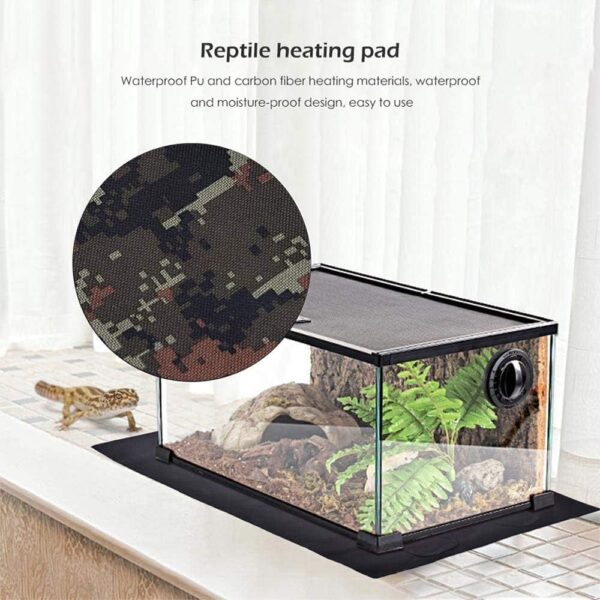 NEKOSUKI Reptile Heating Mat, 11x6 inch USB Waterproof Reptile Heat Pad Under Terrarium with 3 Levels Temperature Control, Japanese Carbon Fiber Heat Mat for Turtle, Tortoise, Snakes, Lizard, Gecko - Image 5