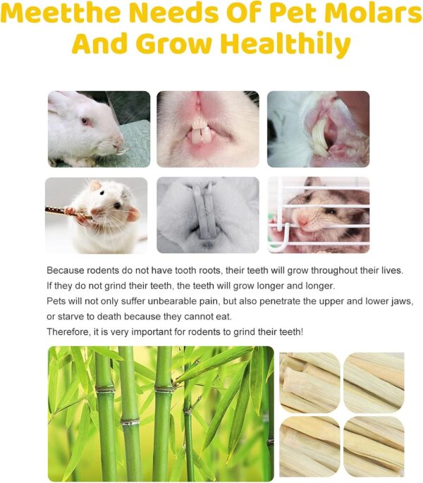 Barley Ears 300g Sweet Bamboo Sticks Rabbit Gerbil Hamster Chew Toys Pet Guinea Rat Gerbil Small Animals Chew Toys for Teeth Rabbit Boredom Breakers - Image 5