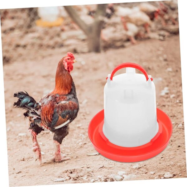 Happyyami 1 Set Feeder Clear Container Chicken Waterers Chick Food Container Duck Food Storage Bowl Hens Food Dispenser Poultry Feeding Case Chicken Food Containers Bird Feed Plastic - Image 3