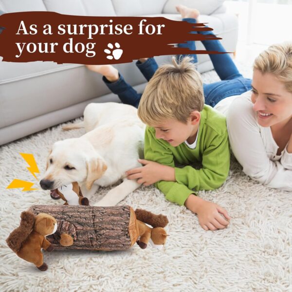 IFOYO Squeak Dog Toys, Large Durable Squirrel Hide and Seek Puzzle Plush Dog Toys for Medium/Small Dogs, Chew Toys for Puppy - Image 2