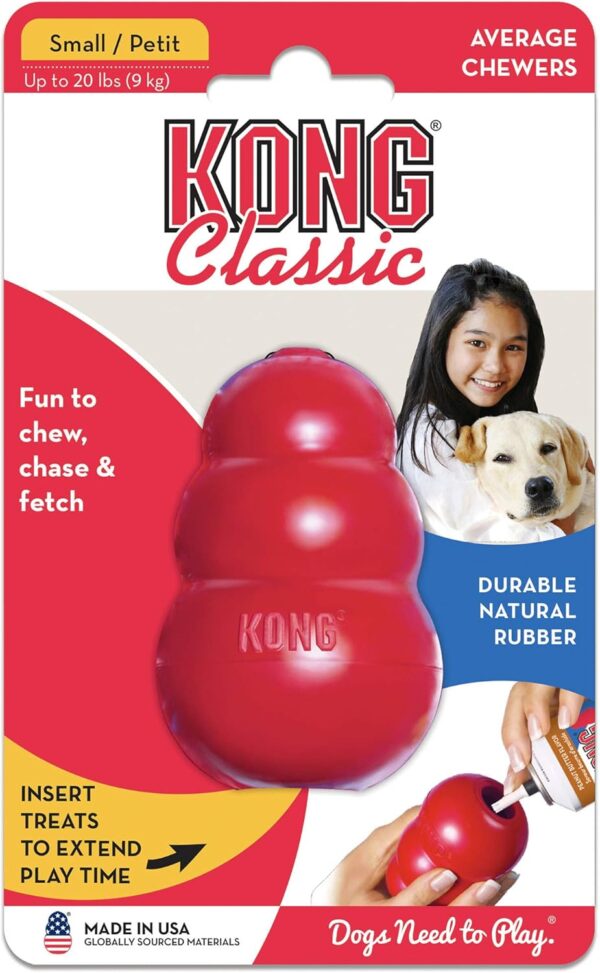 KONG - Classic Dog Toy - Durable Natural Rubber - Fun to Chew, Chase and Fetch - For Small Dogs - Image 8