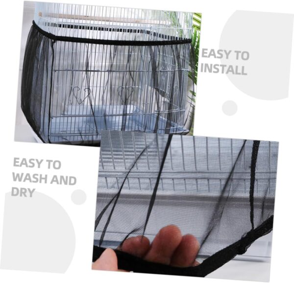 Yardwe 2pcs Birdcage Protective Cover Bird Cage Food Catcher Bird Cage Accessories Bird Cage Supplies Birdcage Covers Bird Cage Covers for Night Bird Food Catcher Bird Cage Net - Image 8