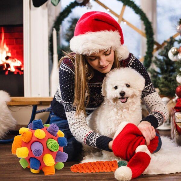 TWOPER Interactive Snuffle Ball for Dogs Durable Dog Puzzle Toys Ball Slow Feeding Game for Small, Medium, and Large Breed Dogs and Cat Portable Puppy Toys for Boredom and Stimulating - Image 6