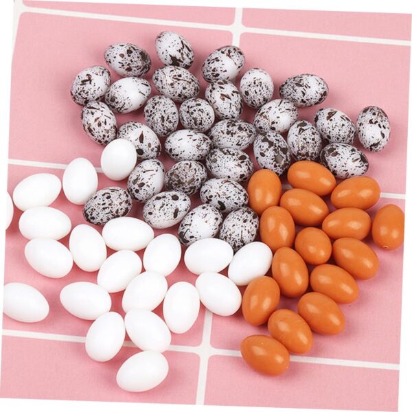 Abaodam 36pcs Simulated Mini Eggs Mini Chicken Eggs Dollhouse Miniatures Kitchen Food Mini Easter Eggs Easter Bird Egg Statues Miniature Scene Model Material Plastic Micro Scene Small Eggs - Image 8