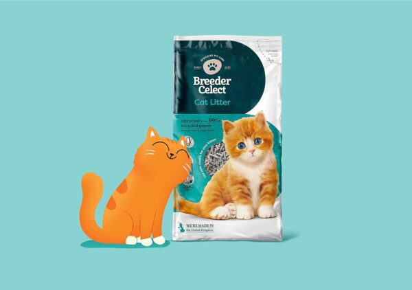 BreederCelect Recycled Paper Cat Litter, 30 L (Pack of 1) - Image 4