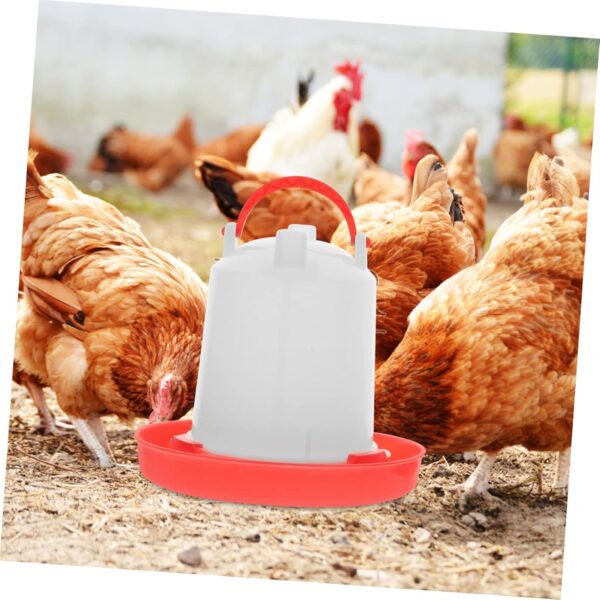 Happyyami 1 Set Feeder Clear Container Chicken Waterers Chick Food Container Duck Food Storage Bowl Hens Food Dispenser Poultry Feeding Case Chicken Food Containers Bird Feed Plastic - Image 7