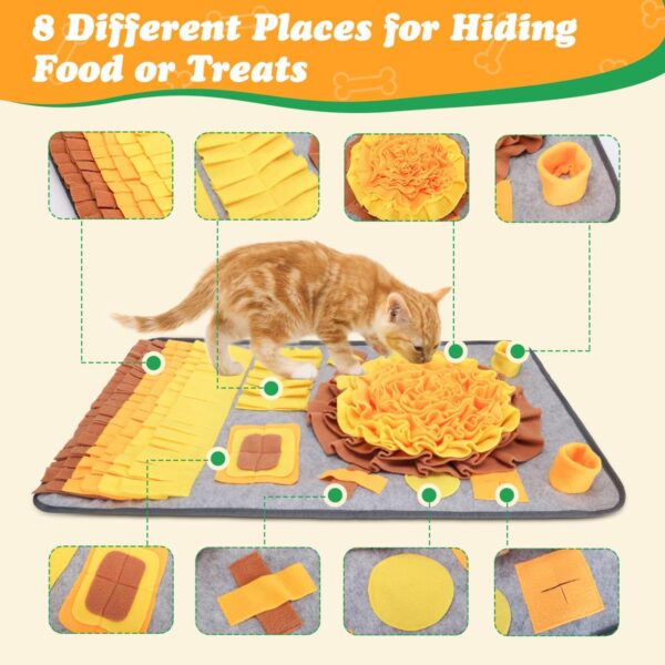 Nobleza Snuffle Mat for Dog Large Dog Snuffle Mat for Puppies Pet Sniffing Feeding Mat Interactive Dog Toy Dog Puzzle Toy Dog Foraging Mat Dog Brain Game for Boredom Encourages Natural Foraging Skills - Image 6