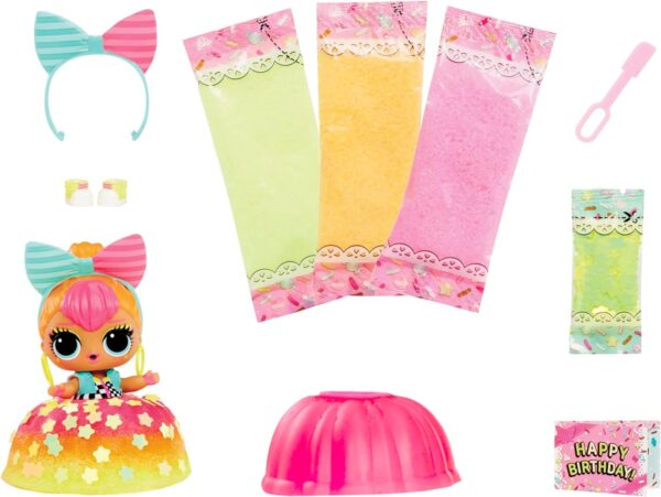 L.O.L. Surprise Mix & Make Birthday Cake Tots - With Collectible Doll, DIY Cake Dress, Cake Making and Decorating, Ingredients and Glitter Sprinkles - Cake Dress Doll - Great for Girls Ages 3+ - Image 2