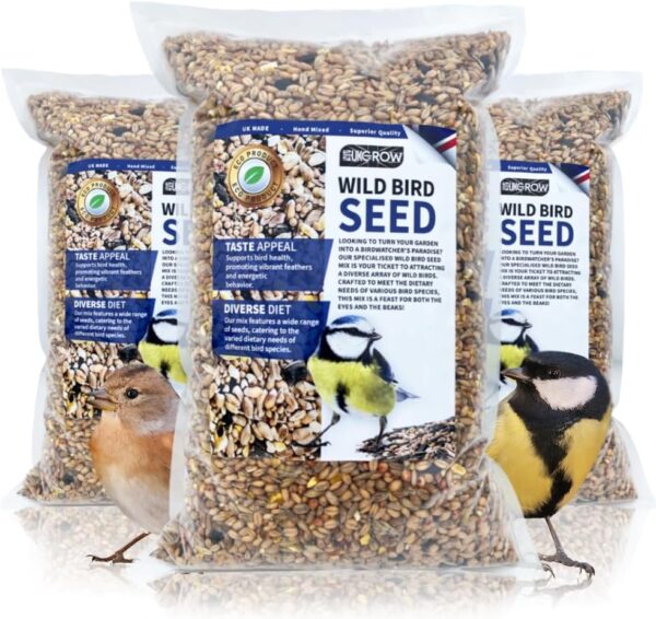 Wild Bird Seed - UKGROW Premium Blend for Garden Birds | Eco-Friendly, Nutrient-Rich Mix | Available in 1L, 2L, 3L, 4L, 5L, 10L, 20L Sizes (1 Litre) - Image 8