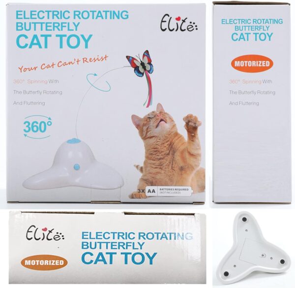Pawsayes Cats Toys, Cat Toys Interactive for Indoor Cats Adult Kitten, Automatic Rotating Butterfly Cat Toy for Chasing, Interactive Kitten Toys Gifts - Image 7