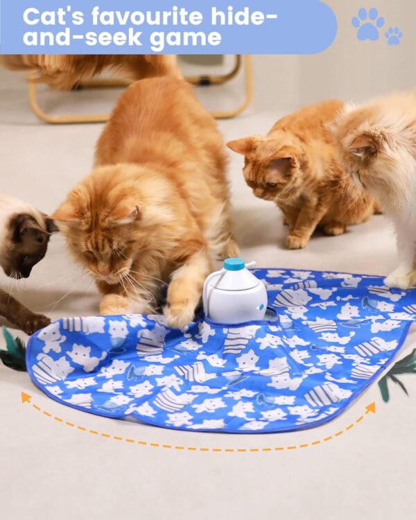 PETTOM Interactive Cat Toys, 3 in 1 Cat Toys for Indoor Cats Adult, Automatic Cat Feather Toy, Electric Kitten Toy 3 Speed Settings, USB Rechargeable Feather Wand Toys as Cat Gifts - Image 8