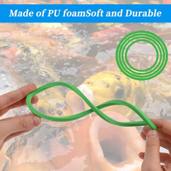 Jeffdad 5pcs Aquarium Floating Plant Rings, Foam Floaters Plant Corral Fish Feeding Ring Aquarium Feeding Ring, for Intercepts Floating Plants(Green) - Image 3
