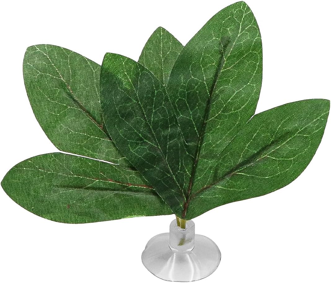 ZONADAH 5 Pcs Plastic Artificial Plant Leaf with Suction Cup Fish Tank Betta Hammock Bed Leaf Fish Tank Leaves Decorations Ornaments for Betta Aquarium Fish Tank - Image 2