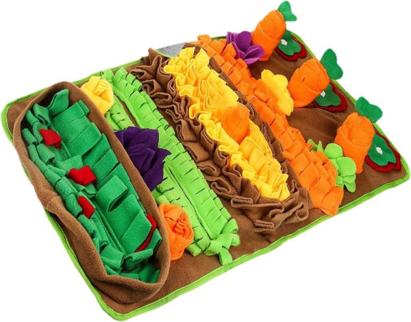 Illkjasfc Pet Dog Snuffle Mat Slow Feeding Puzzle Food Mat Dogs Sniffing Mat AntiSlip Puzzle Mat For Boredom Dog Entertainment - Image 4
