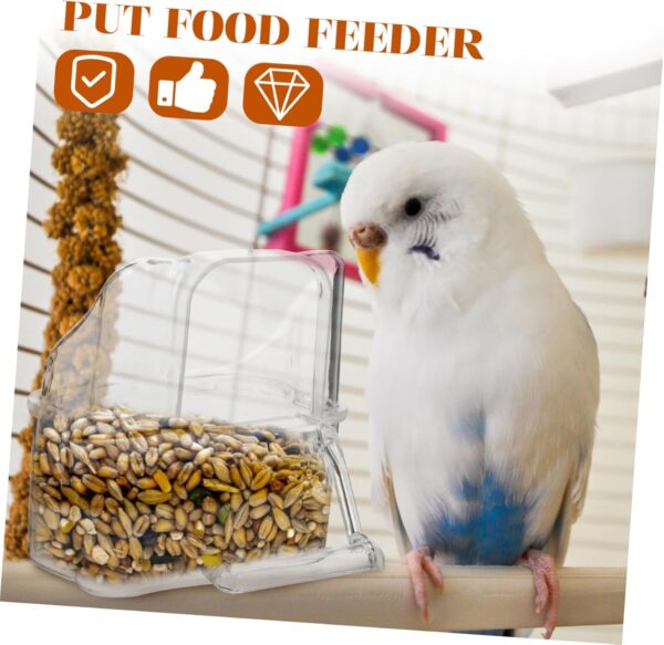 4pcs Box Birdcage Hanging Food Box Bird Feeder Bird Cage Automatic Parrot Feeder Parrot Food Dispenser Canary Cage Feeder Cage Food Bowl Bird Water Cup Bird Food Feeding Bowl Pp COSMEVIVI - Image 9