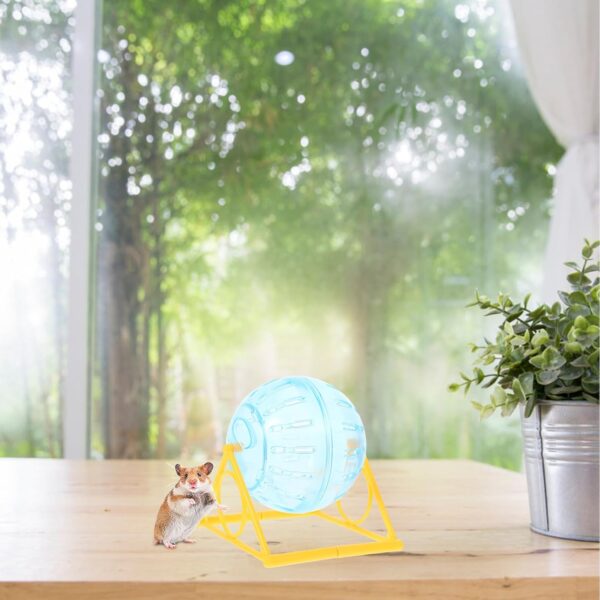 Guinea Pig Ball Dwarf Hamster Ball Hamster Ball Clear Plastic Sport Ball for Hamster Running Exercise Ball with Stand Small Pet Rodent Guinea Pig Mice Gerbil Jogging Ball Toy 12cm - Image 9