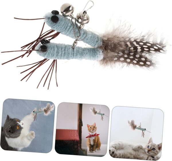 Yardwe 2pcs Funny Cat Stick Refill Pack Cat Toy Kitten Toys Cat Teaser Replacement Cat Teasing Wand Toys Replacement Cat Wand Toy Cat Teasing Toy Cat Wand Attachment Pet Toys Plush - Image 7
