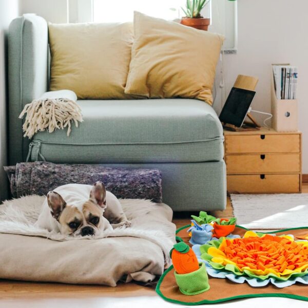 Snuffle Mat for Dogs Interactive Dog Enrichment Toys Mental Stimulation Boredom Play Mat Dog Treats Feeding Mat With Puzzles Encourages Natural Foraging Skills - Image 6
