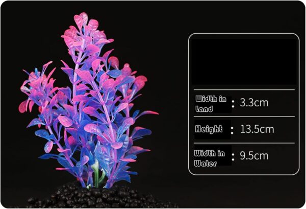 Yeesabella 3pcs Aquarium Decoration Plants, Artificial Plastic Plants, Lifelike Fake Aquatic Plants,Resin Fish Tank Ornament Plant Decoration,Vivid Simulation Fish Tank Decorations - Image 4