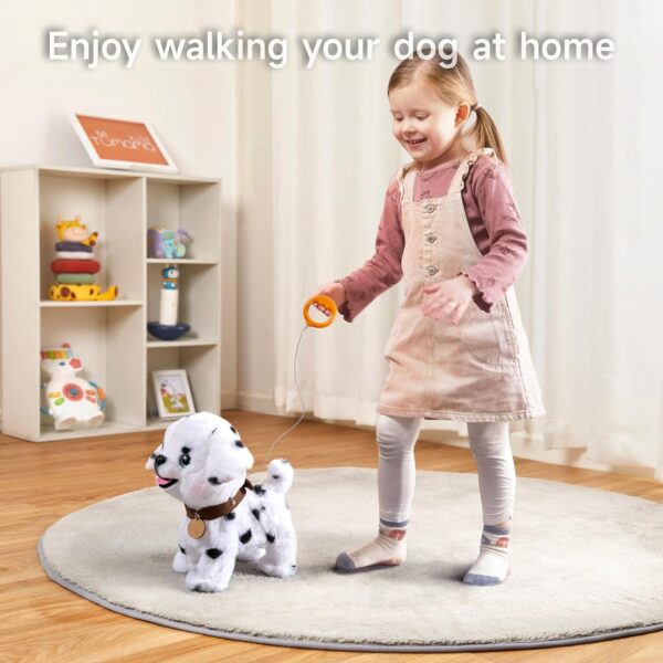 OR OR TU Walking Dog Toys for Kids Toy Dog Plush Electronic Pets Dog Puppy, Walk and Bark on a Lead, Realistic Interactive Toys Dog for Kids 3 4 5 6 7+ Years Old Girls Boys Gift - Image 6