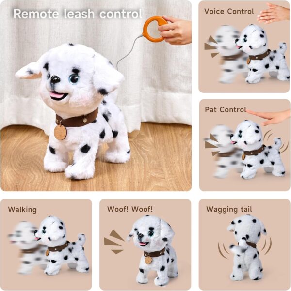 OR OR TU Walking Dog Toys for Kids Toy Dog Plush Electronic Pets Dog Puppy, Walk and Bark on a Lead, Realistic Interactive Toys Dog for Kids 3 4 5 6 7+ Years Old Girls Boys Gift - Image 3