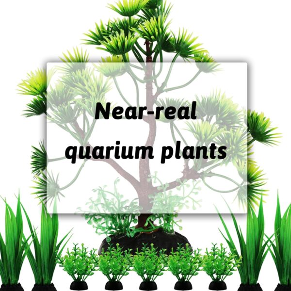 QUOZUO 10pcs Fish Tank Decorations, Fish Tank Accessories Aquarium Decorations Green Plants Plastic Tree Fish Decorations for Tank - Image 7