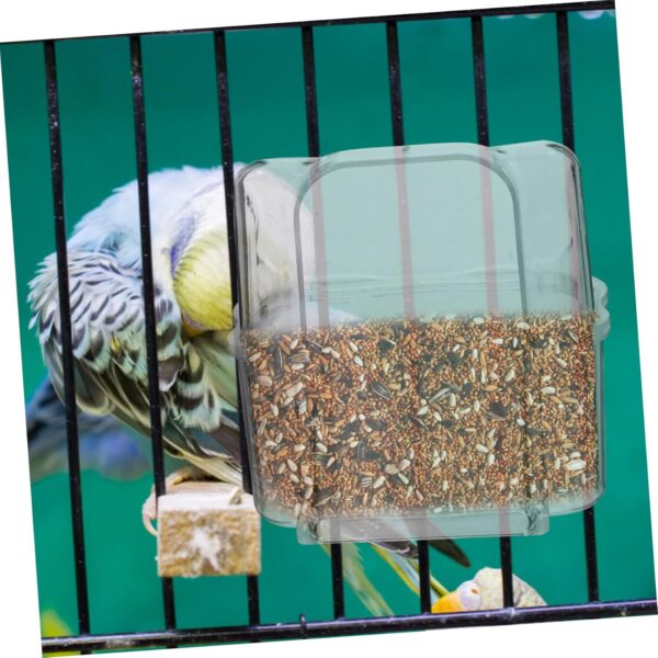 4pcs Box Birdcage Hanging Food Box Bird Feeder Bird Cage Parakeet Bird Food Pet Food Dispenser Parakeet Water Feeder Finch Bird Water Cup Parrot Cage Feeder Parrot Feeding Cup Pp BELLIFFY - Image 7