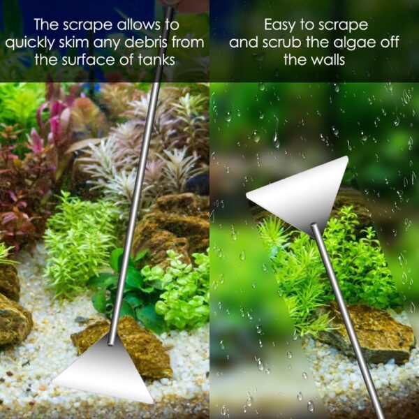 Gutsdoor Aquascape Tools Aquarium Kit, 4PCS Aquascaping Tools Kit Stainless Steel Aquatic Plants Aquascaping Tools Set for Fish Tank, Aquarium Plant Trimming - Image 2