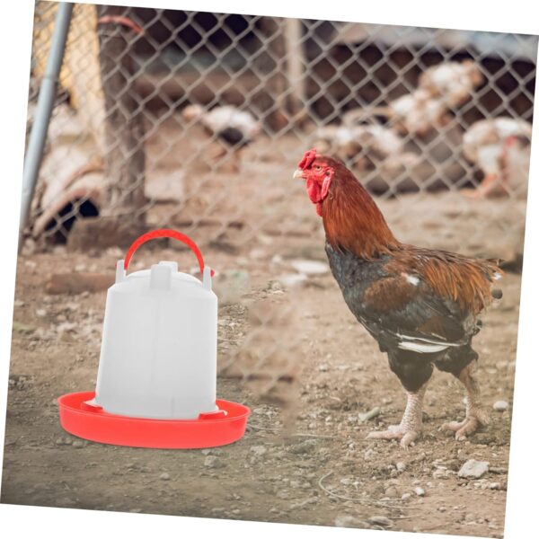 Happyyami 1 Set Feeder Clear Container Chicken Waterers Chick Food Container Duck Food Storage Bowl Hens Food Dispenser Poultry Feeding Case Chicken Food Containers Bird Feed Plastic - Image 5