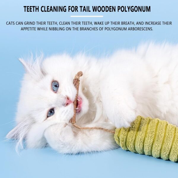 jiuhao Cat Catnip Mouse Toys,3 Pack Cat Catnip Sticks Interactive Plush for Indoor Cats,Scratch Chewing Teeth Grinding Pillow Cleaning Kick Bite Resistant for Kitten Toy - Image 6