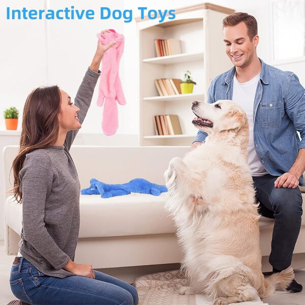 SHOKUTO Dog Toys, Interactive Dog Toys for Boredom for Puppy Small Medium Large Dogs, No Stuffing Crocodile Squeaky Dog Toys, Durable Dog Chew Toys for Teeth Cleaning, Christmas Dog Toys Gifts - Image 6