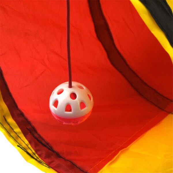 Cat Tunnel Toy For Indoor Playtube Small Pet Tunnel Kitten Interactive Tunnel With Teaser For Cats - Image 5