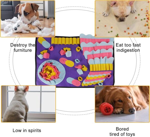 HomeMall Snuffle Mat for Dogs Pet Feeding Mat Dogs Puzzle Toys Puppy Training Pad - Image 2