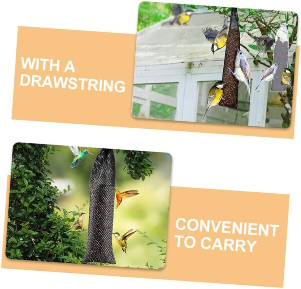 Yardwe 8pcs Bird Food Bag Mesh Bag Bird Feeder Hanging Bird Feeder Bag Drawstring Birds Feeder Bird Feeding Bags Drawstring Feeder Bag Bird Food Container Birds Feeder Socks Polyester - Image 7
