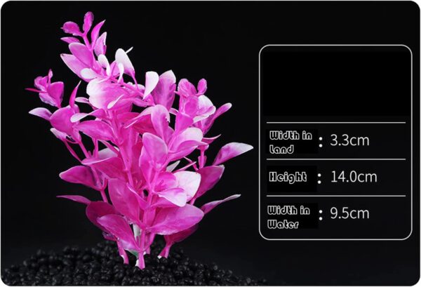 Yeesabella 3pcs Aquarium Decoration Plants, Artificial Plastic Plants, Lifelike Fake Aquatic Plants,Resin Fish Tank Ornament Plant Decoration,Vivid Simulation Fish Tank Decorations - Image 3