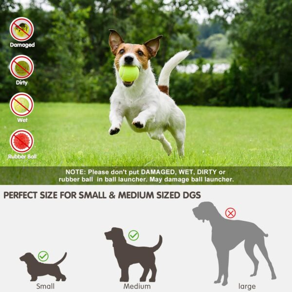 Grezea Automatic Dog Ball Launcher, Puppy Ball Thrower Machine with 10-30 Ft Launch Distance, Interactive Dog Toys for Small Dogs Indoor & Outdoor, Included 6 Mini Balls(Orange) - Image 5